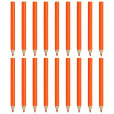 18 Pcs Wooden Colored Pencils Short Oil Based Colored Pencils, Orange