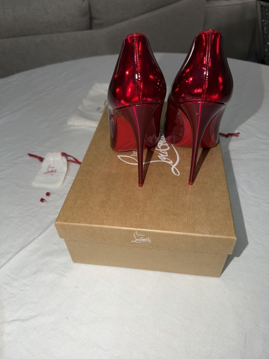 Christian Louboutin Red Patent Leather Pointed Toe Stiletto Pumps