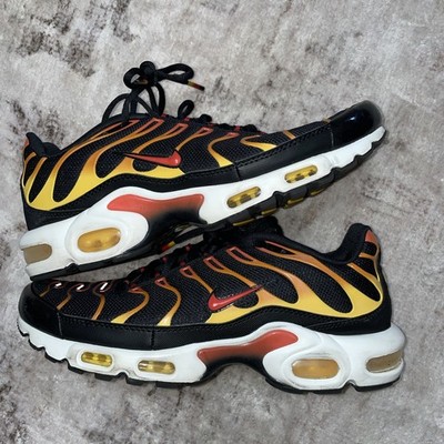 Nike Air Max Plus 'Reverse Sunset' Black Yellow Red Shoes DC6094-001 Mens Sz 9.5