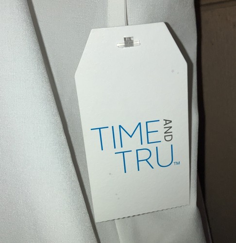 Time And Tru Adjustable Spaghetti Strap Stretch Camisole Top Arctic White New M - Picture 7 of 8