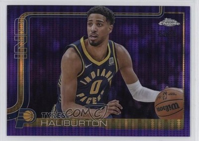 2025-26 Topps Chrome Purple Pulsar Refractor 63/75 Tyrese Haliburton #3 07mp