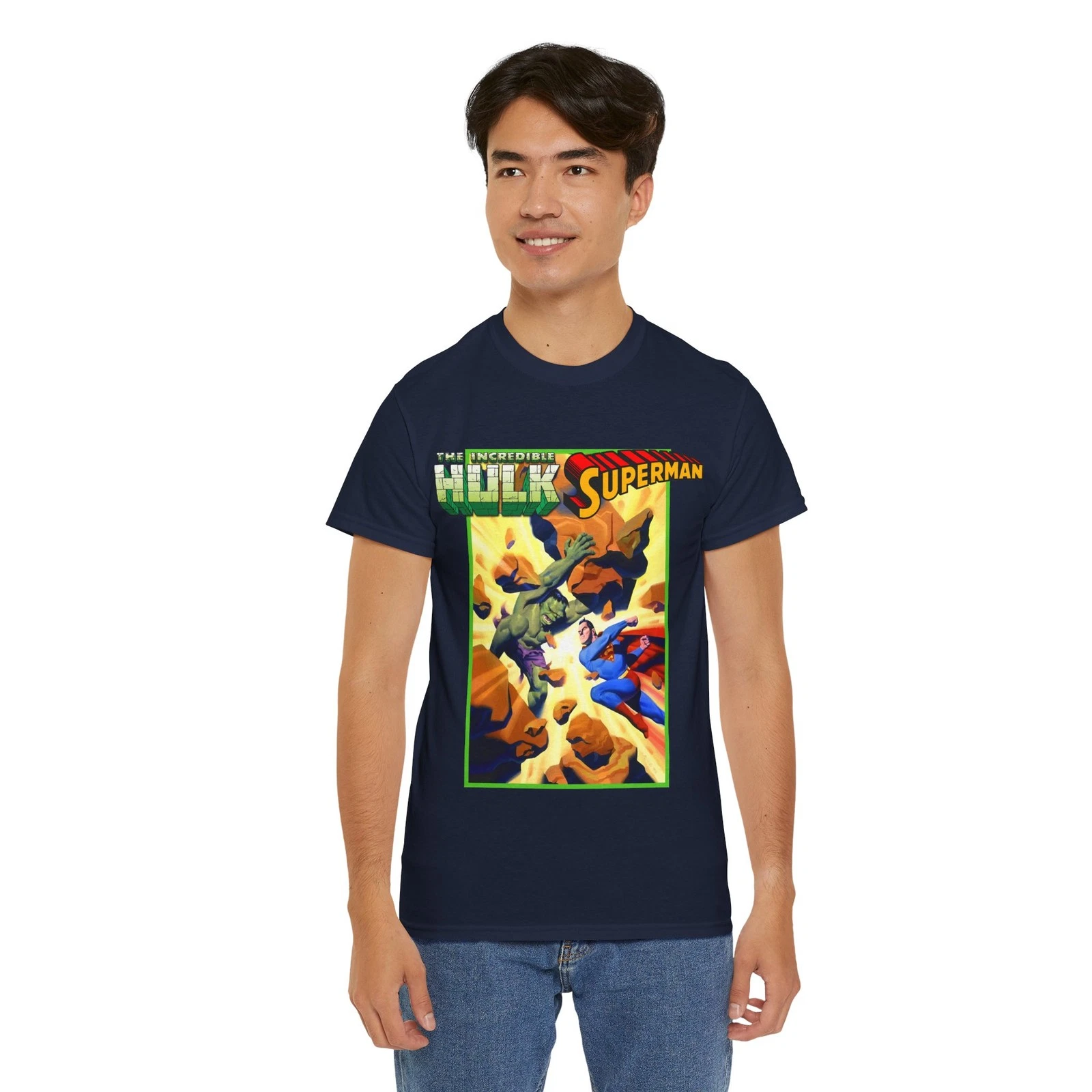 Hulk Vs Superman T-Shirt - Steve Rude Art - DC Comics & Marvel 90s Crossover