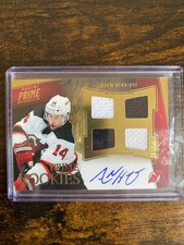 2012 Panini Prime Hockey Adam Henrique Quad Jersey Auto /199