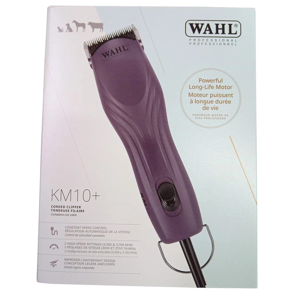 USED! Wahl Professional Animal Grooming KM10+ Corded Pet Clipper Purple