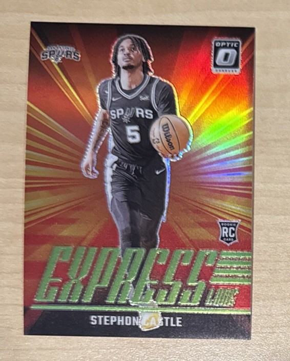 2024-25 Optic Basketball Stephon Castle RC Express Lane Green #/199! SP ROY