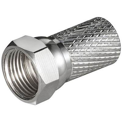 Wentronic WEF 7 C 20mm Cu BIG NUT F-Stecker, Cu vernick # 51864
