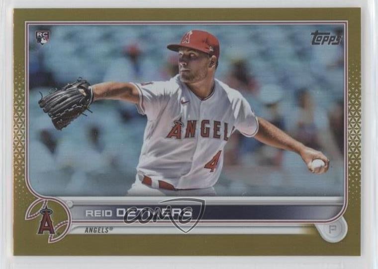 2022 Topps Series 1 Gold Foil Reid Detmers #201 Rookie RC 0w3