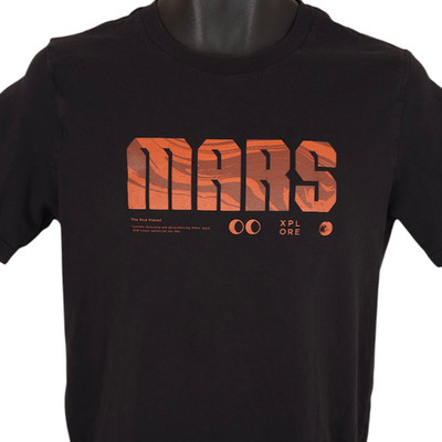 Mars T Shirt Mens Size Small Black Explore The Red Planet