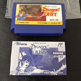 Dragon Unit Athena Famicom FC Game CIB Box Manual NTSC-J Rare Vintage Very Good