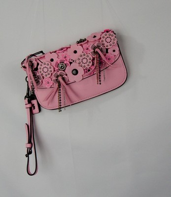 Coach 1941 Wild Tea Rose Applique Clutch Wristlet  Completely New