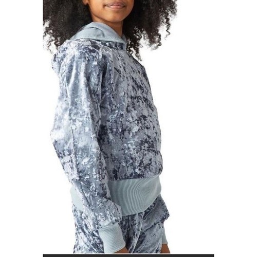 Habitual Girl Marley Crushed Velour Hooded Pullover In Grey Size 16 MSRP $56 - Picture 2 of 5
