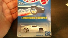 1991 Hot Wheels 4384 Lamborghini Countach Collector No. 232 White #HW89
