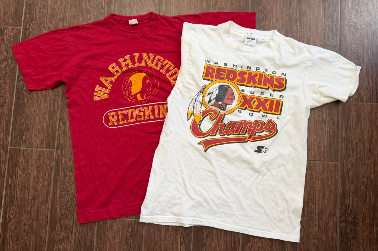 80s &  1992 Vintage NFL Washington Redskins Commanders Football T-Shirts Rare