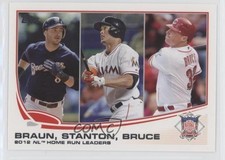 2013 Topps League Leaders Ryan Braun Giancarlo Stanton Jay Bruce #246 7k6