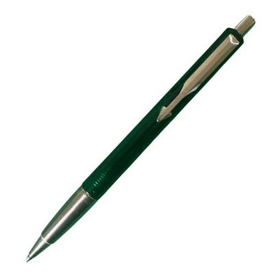 Parker Vector Retractable Ballpoint Pen, Translucent Green with Chrome Trim