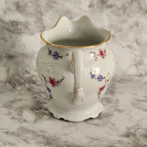Walbrzych Sheraton Rose Creamer W/ Gold Trimming Porcelain Made in Poland - Picture 4 of 17