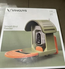 VINGUYS® Bird Feeder with Camera Solar Powered, Smart Green