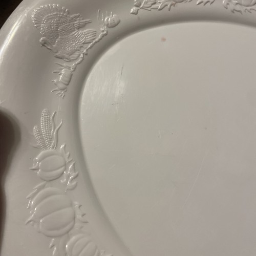 Oval Turkey White Acrylic Plastic Serving Dish Tray Platter 19.75x15.25” - Picture 4 of 17