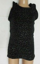 Medium Child Dance Costume Boy's Glittered Black Slinky Tank Wolff Fording