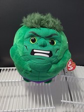 Ty Marvel Beanie Ballz Incredible Hulk Plush Stuffed Animal Super Hero Large 9"