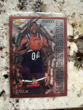 1996-97 TOPPS FINEST w/ COATING ROOKIE CARD CHARLOTTE HORNETS TONY DELK #20
