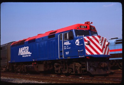 Original Eisenbahndia - Metra Rail RTA 107 Blue Island IL 9-5-1987