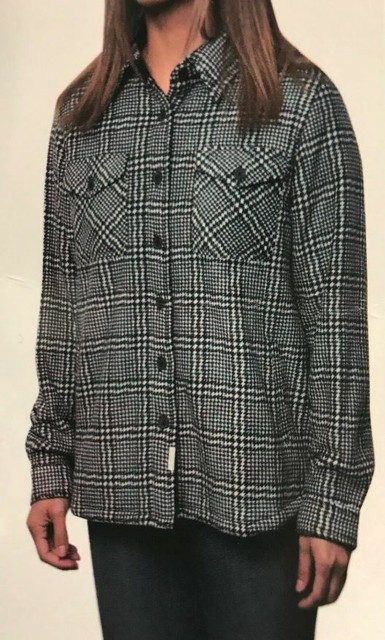 Soho Womens Flannel Shirt Jacket Pink Plaid Buttons Faux Fur Lined Pockets M New | eBay