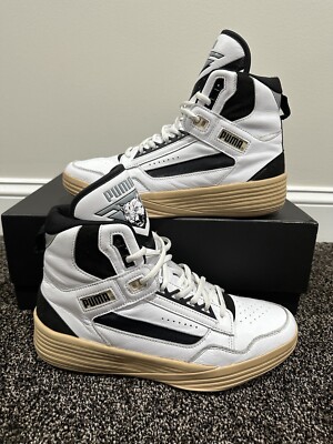 Puma x Rhude x Kuzma Mid White/Black Clyde all-Pro Sneaker