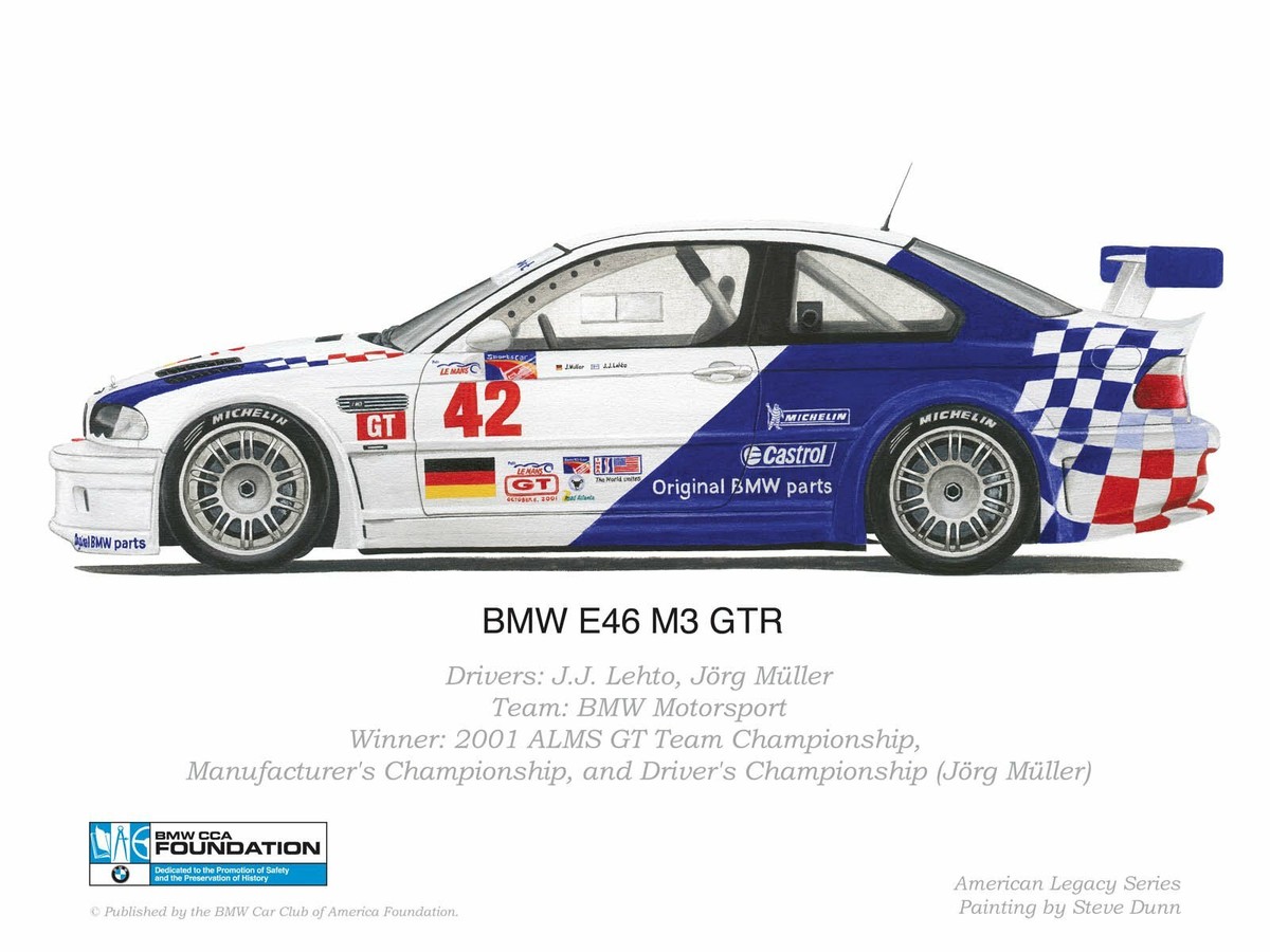 Print - BMW E46 M3 GTR - 2001 ALMS GT Championship Car | eBay