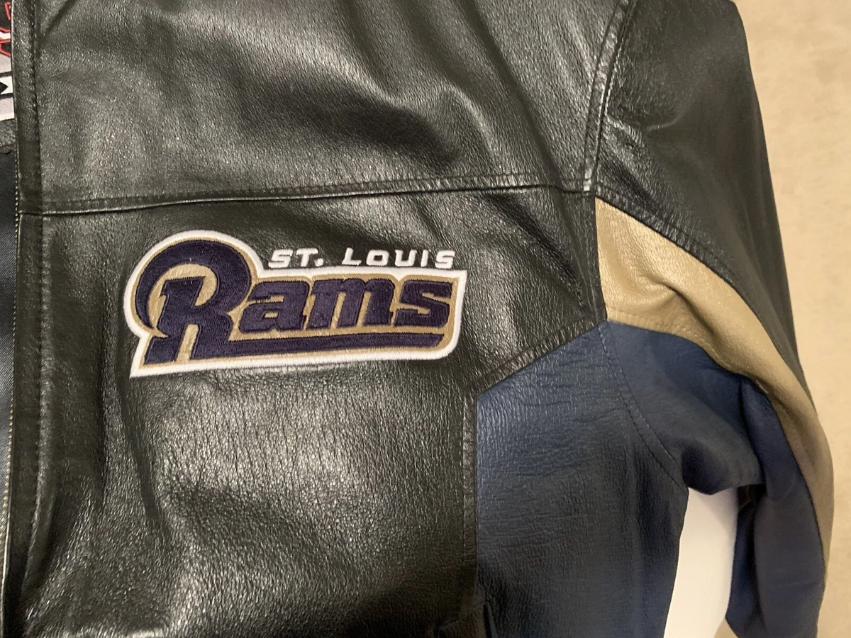 Vintage St. Louis Rams NFL Men's Authentic 58 Sports Leather Jacket Sz Large