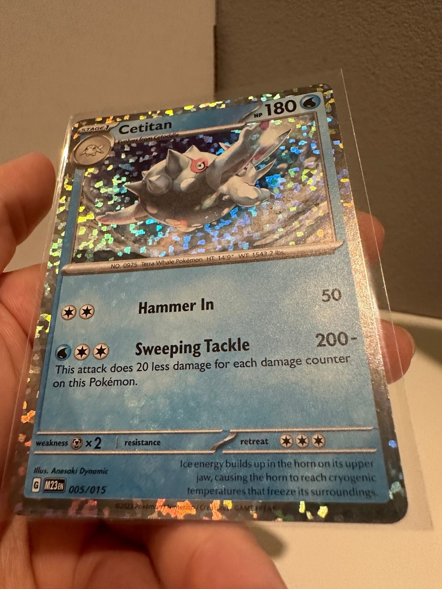 cetitan holographic card McDonalds 2023 Pokémon Card Cetitan Holo 5/15 NM + HOLO BLEED NM 212#111