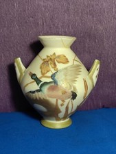 Antique Royal Bonn Blush Ivory with Duck  Vase