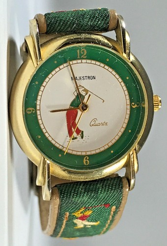 Women’s Majestron 30mm Quartz Wrist Watch (Golf Theme) Analog Embroidered Band