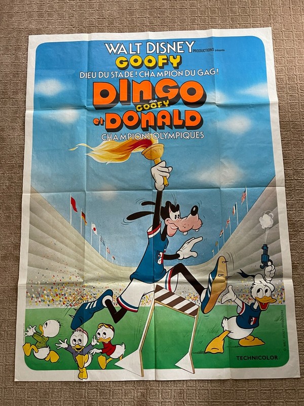 Poster Goofy And Donald Dingo Champions Olympic Superstar Poster 94 1/2 x 126in