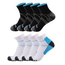 Compression Socks Sleeves Ankle Support Brace Foot Pain Relief Plantar Fasciitis