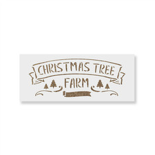 Christmas Tree Farm Stencil - Durable  Reusable Mylar Stencils