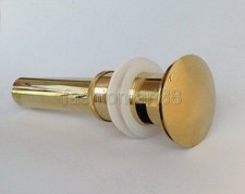 Gold Polished Brass Pop Up Bath Sink Basin Waste / Drain With Overflow Fsd039