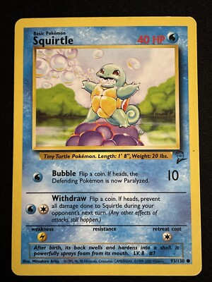 Squirtle 093/130 Base Set 2 Regular