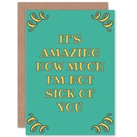Romance Valentine Amazing Love Sick Funny Blank Greeting Card With Envelope