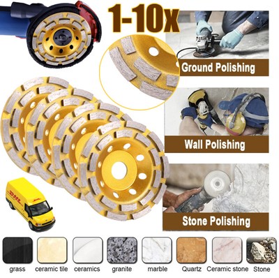 Produktbild von Doppelreihiger Schleiftopf QUANTEX Diamant-Schleiftopf 150mm Doppelreihig - Für Beton, Naturstein & Estrich Mit 22,23mm Aufnahme Diamant Schleiftopf Kaufen