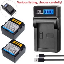 Battery or LCD Slim Charger for JVC BN-VF707  JVC GZ-MG37EZ GZ-MG37U GZ-MG37US