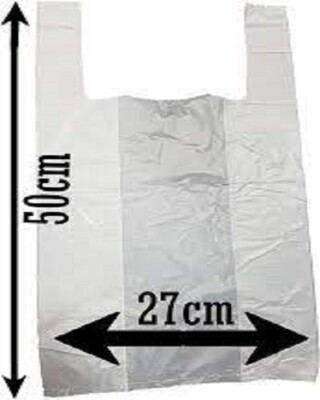 100 Sacchetti In Plastica Resistente, Misura Media, Colore Bianco, 25,4 X 38,1 X 45,7 Cm - Foto 11