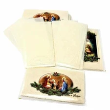 OPLATKI Set of 4 Traditional Polish Christmas Wafers with Hay - Gift Set