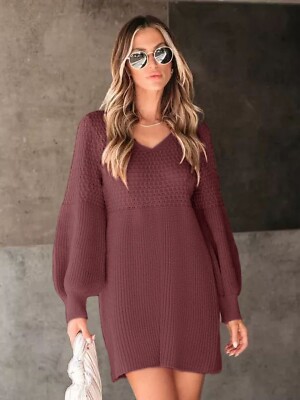 sachin and babi light blue dress Katia V-Neck Knit Dress main image 1