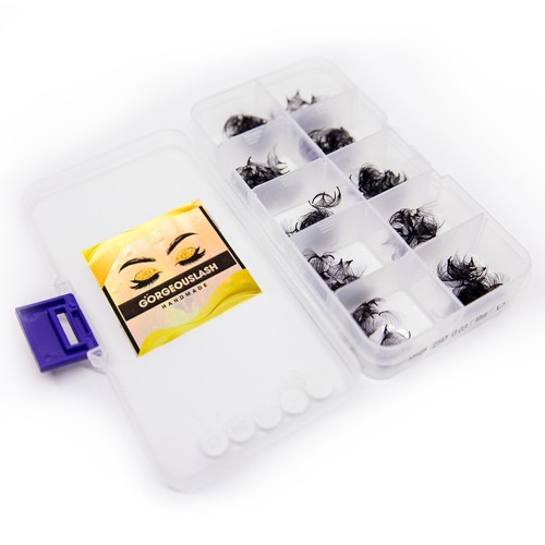 Mega 25D Lashes, 500 Premade Volume Fans, 0.03mm Thick. Eyelash extensions. - Picture 12 of 105