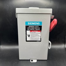 Siemens General Duty Fusible Single Throw Safety Switch 240V AC 2PST 30 A