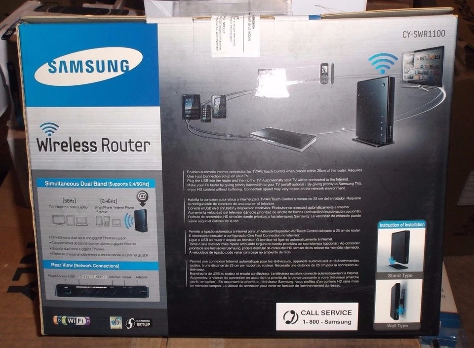 Samsung CY-SWR1100 Wireless  N Dual Router 300 Mbps Link Wifi  1GB Ethernet Supp - Image 2 of 2