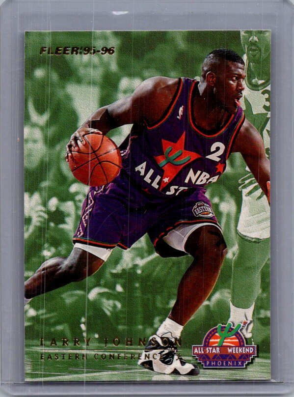 1995-96 Fleer #8 Larry Johnson / Detlef Schrempf NBA All-Stars