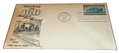 1952 B&O BALTIMORE & OHIO 1827-1952 125th ANNIVERSARY SOUVENIR ENVELOPE #20