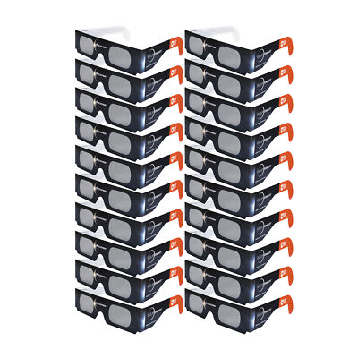 Celestron EclipSmart Safe Filter Eclipse Glasses 20-Pack ISO 12312-2:2015